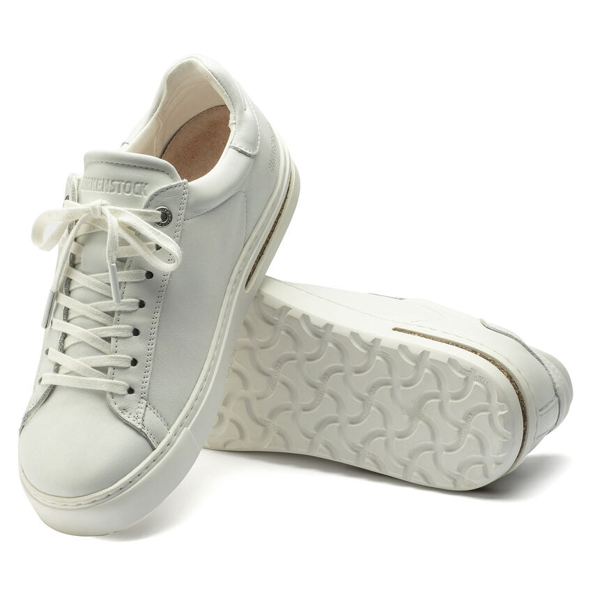 Bend Leather Panel Sneaker in White