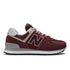 Women's Classic 574 Burgundy with White Lifestyle Sneaker