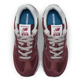 Women's Classic 574 Burgundy with White Lifestyle Sneaker