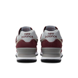 Women's Classic 574 Burgundy with White Lifestyle Sneaker