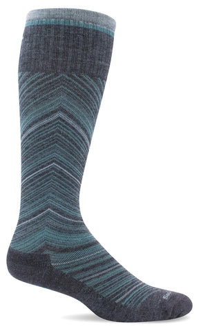 Full Flattery Wide Calf Fit - Moderate Graduated Compression Socks in Charcoal