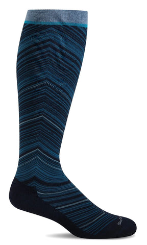Full Flattery Wide Calf Fit - Moderate Graduated Compression Socks in Navy