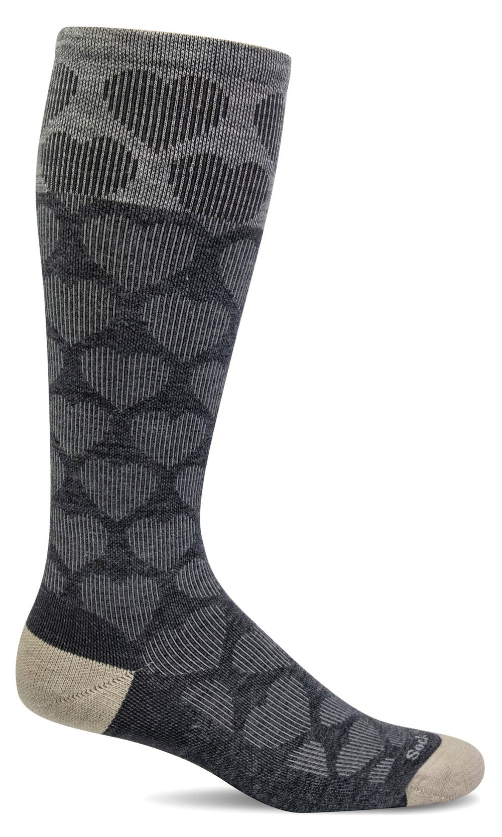 Heart Throb Moderate Graduated Compression Sock in Blue Ridge