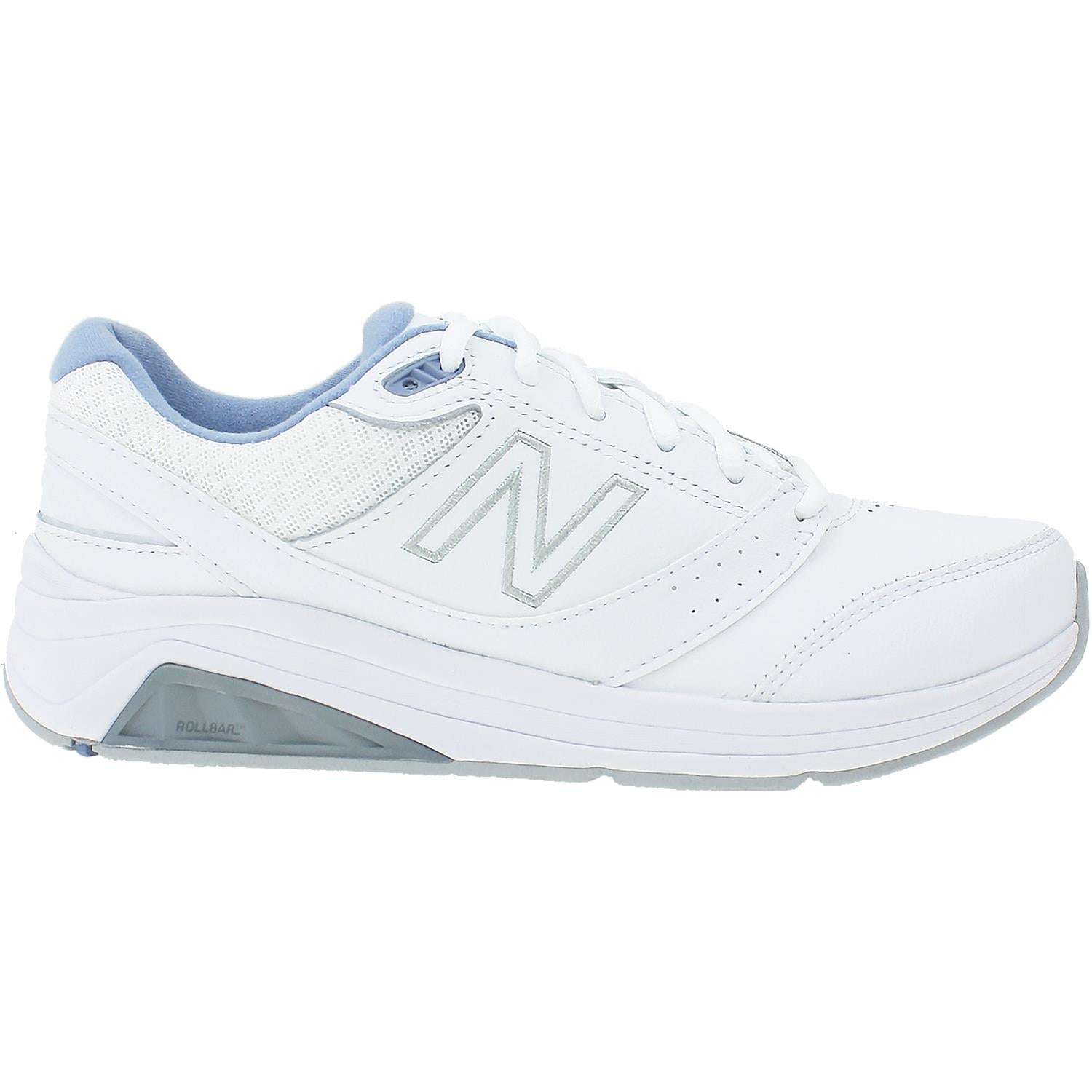 Women's Walking 928 White and Blue Lace Up V3