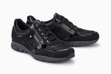 Ylona Zipper Sneaker in Fancy Black