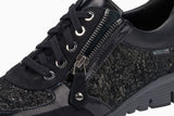Ylona Zipper Sneaker in Fancy Black